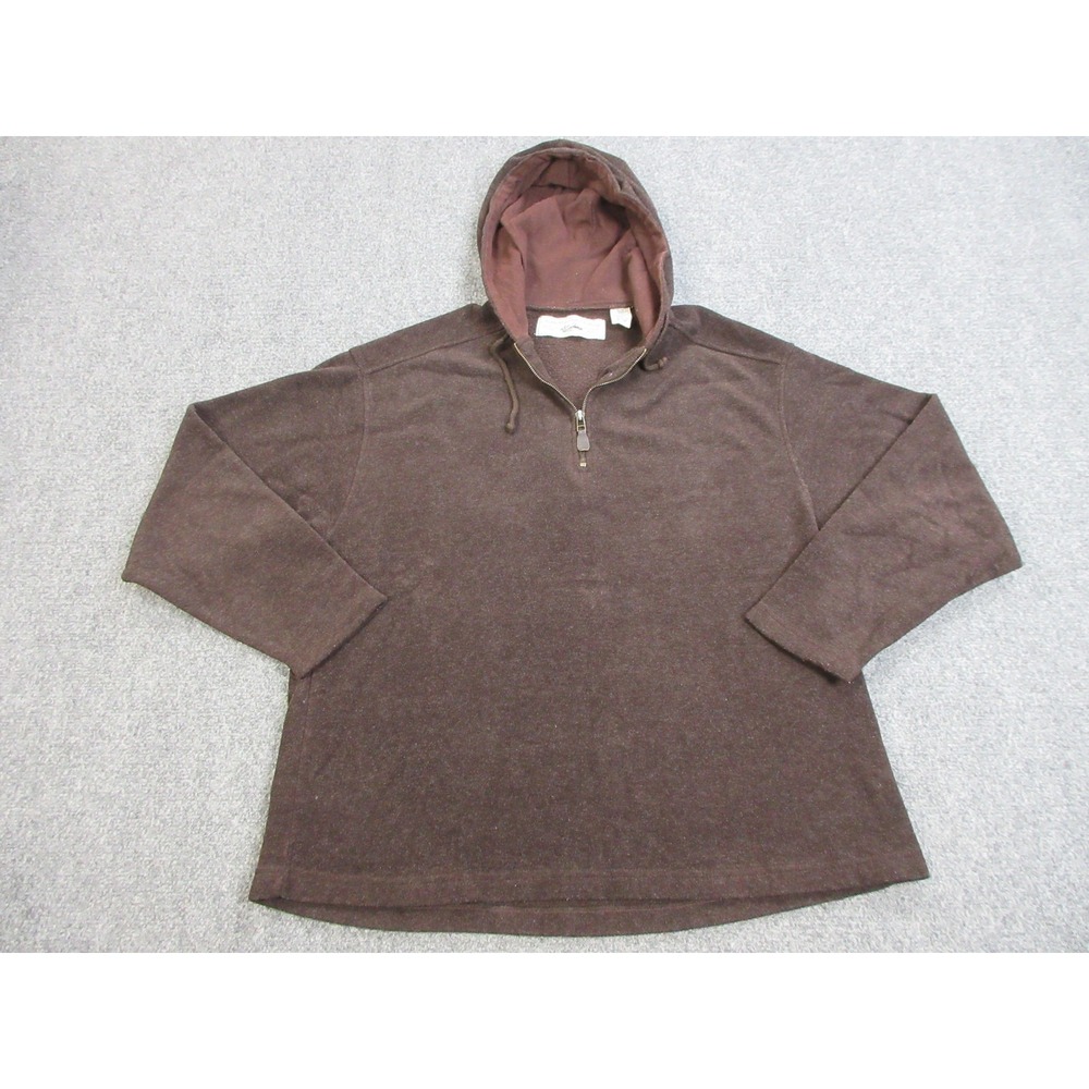 VTG Gap Pullover Hoodie Mens Medium Brown Half Zip Outdoor Spirit Classic Winter